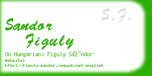 sandor figuly business card